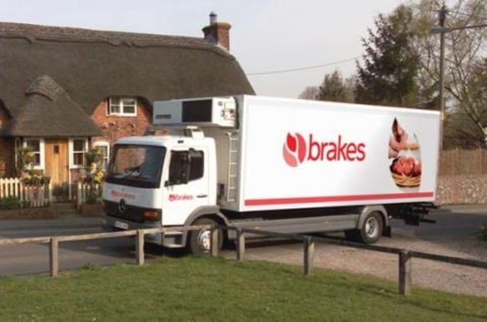 lorry in front of house